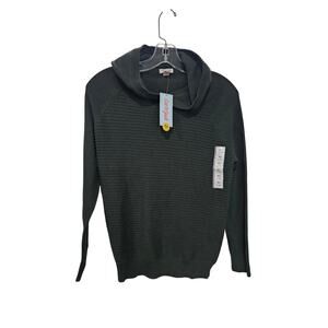 Cat & Jack Boys XL 14 Hooded Sweater Ribbed Green NWT